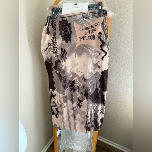 🪐RARE Elliss Skirt🪐 London Brand Cosmic Vibes Midi Skirt Spring Summer Trend - Picture 6 of 12